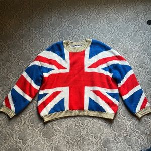 top shop british flag sweater